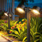 GEARLITE 4 Stück Solarlampen für Außen Garten, Einstellbar Zweiköpfige Solarleuchten für Außen, Superhelle 18 Led Wasserdichte Auto On/Off Solarlampen, Solar Gartenleuchten für Außen Garten-Deko, Weg
