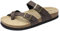 Mesing Mules Tongs Femme Homme en Liège Été Tongs Sandales Plates Boucle Nu-pieds Confortable Cuir Suédé Pantoufles XZ901-RetroDarkBrown-EU39
