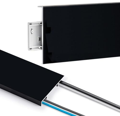 Garniture de plinthe avec cache de câble, plinthe pour mobil-home, maison, terrasse, installation facile