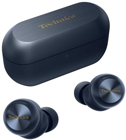 Technics EAH-AZ100E-A Auriculares Inalámbricos con Cancelación De Ruido, Bluetooth Multipunto, Voice Focus AI, Cómodos Auriculares Internos, Azul Medianoche