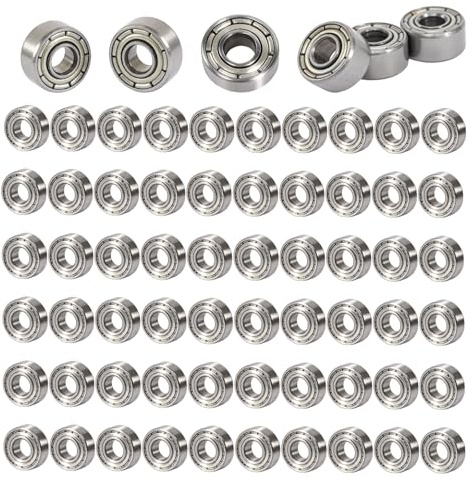 60 Stück 693ZZ Kugellager 3 x 8 x 4mm Doppelt Geschützte Rillenkugellager Mini Kugellagers aus Kohlenstoffstahl Miniatur Rillenkugellager für DIY 3D-Drucker Motoren Verschiedene Mechanische Geräte