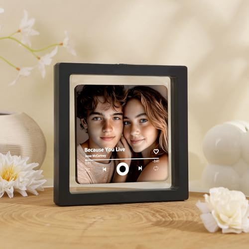 Kaululu Fridge Magnet with Music Personalized Photo Music Fridge Magnet with Spotify Song Album Custom Music Magnets Gift for Couples Family Friends Birthday (Style 15)
