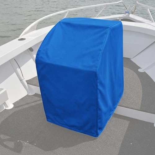 Copertura per console centrale per barca, tela di poliestere 600D di grado marino, impermeabile, copertura di protezione per console per barche (blu, S)