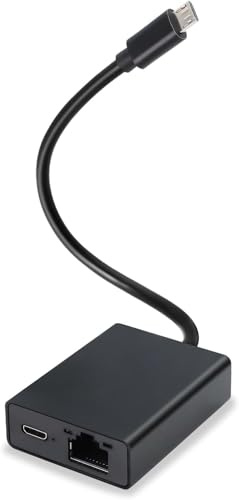Adattatore Ethernet per Fire TV Stick, adattatore di rete da Micro USB a RJ45 Ethernet compatibile con Fire Stick 4K, Chromecast, Google Home Mini e altre TV in streaming fino a 100 Mbps