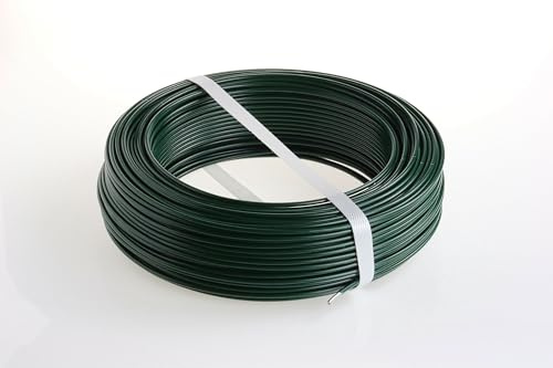 Filo tensione plastificato verde Ø 3,2 mm acciaioso, matasse 50/100 / 200 m per recinzione – FENCESHOP (50 m)