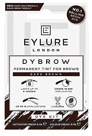 Eylure Dybrow Permanent Tint for Brows Dye Kit Dark Brown