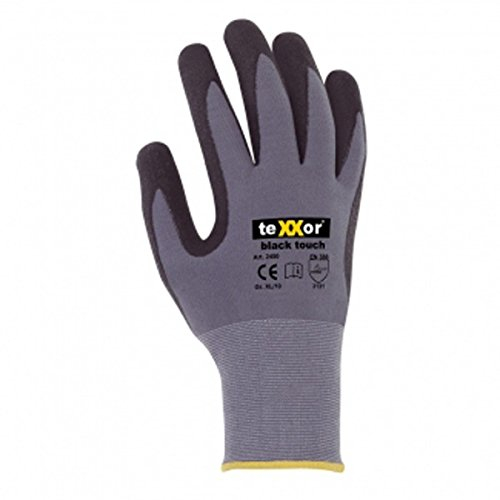 Texxor black touch Nylon Stickhandschuhe / Montagehandschuhe 2450 Größe L(9)