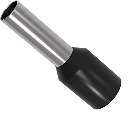 AUPROTEC Aderendhülsen von 0,34-50 mm² isoliert 10-1000 Stück Auswahl: (50 Stück, 6.0 mm² schwarz)
