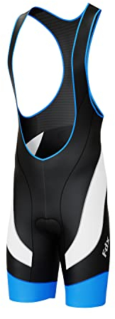FDX │ Salopette da Uomo per Ciclismo con Pantaloncini, Imbottita in 4D, con Bretelle in Rete, Tasca con Cerniera, Fasce Fondo Gamba, ad Asciugatura Rapida e Migliore vestibilità