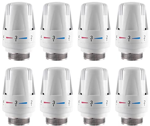 Losueeun Lot de 8 robinets thermostatiques de chauffage - Tête de rechange