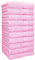 Betz Handtuch 10er Pack Handtücher Set Palermo Größe 50x100 cm 100% Baumwolle - gut trocknend, leichte Qualität - ideal für Sport, Strand, Reisen Farbe Rosé