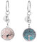 Jxuzh Lot de 2 porte-clés arbre de vie en pierres précieuses naturelles, porte-clés porte-bonheur 80 mm cristal rose lapis-lazuli unisexe