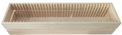 Natural Pine Wood CD DVD Rack CD Storage Shelf Box DVD Finishing Rack Dish Storage Rack CD Holder DVD Collection Display Shelf - Holds 35 CD Jewel Cases