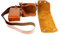 AFGRAPHIC Retro Camera Case Bag Brown PU Leather Protective Cover Case for Fujifilm Instax Mini 90 Instant Camera