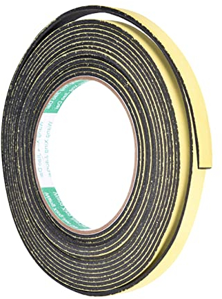 QUARKZMAN 10mm B 2mm T 16,4ft Schaumstoff Dichtungsband x 1 Stück selbstklebend EVA Wetterstreifen Schallschutz Dichtungsstreifen für Türen Lücke Block