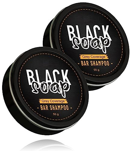 EE Natural Grey Hair Removal Soap, Gray Hair Coverage Soap for Men, Hair Darkening Compressed Soap Bar for Gray Hair, Beard (2pcs)