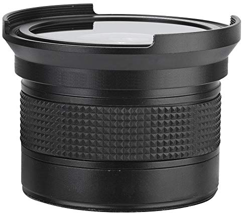 Objectif Fisheye de Conversion Grand Angle WCL-X100 II 10x10x10 58mm 0,35x Objectif Super Grand Angle Fisheye pour Appareil Photo Reflex Numérique Noir