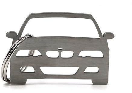 Carshape Accessoires Porte-clés en acier inoxydable - Compatible avec BMW E46 Car Shape