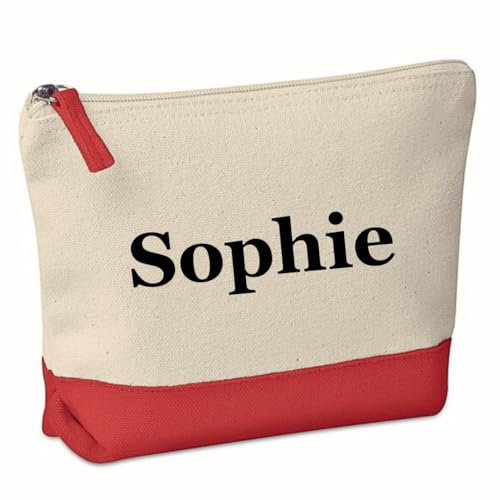Pochette de Maquillage, Trousse de Toilette personnalisée avec prénom 5 Coloris 20x15x5cm, Cadeau, noël, Femme, Atelier français Multicolor
