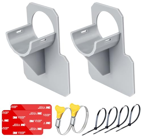 2 Stück Pool Schlauchhalter,Schwimmbad Rohrhalterung,Pool Pipe Holder,Pool Schlauchhalter Knickschutz mit Knickschutz & Schlauchschellen, für weniger als 38mm Poolschlauch