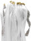 10pcs Streamers de ruban de baguettes de mariage blanc, baguette de ruban de baguette de baguette de baguette avec bernard en lace en lace