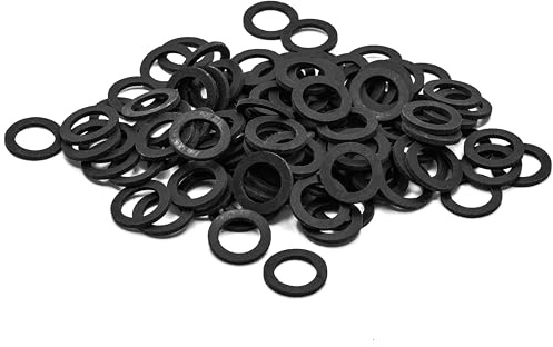 Aerator-Flachdichtung, 22 × 15 × 2 mm, 100 Stück, -20 bis +70 °C | Gummi-Dichtung für Luftsprudler, Wasserhähne, Filter und Strahlregler