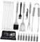 ORFOFE Herramientas De Acero Inoxidable para Barbacoa Kit De Utensilios De Barbacoa
