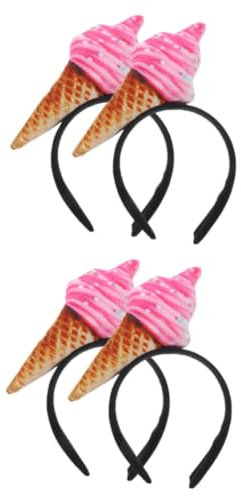 Healeved 4stücke Eiscreme Haarreif Lustige Kostüm-accessoires Für Partys Und Make-up-anwendungen Für Altersgruppen Und Haararten Vielseitiger Kopfschmuck