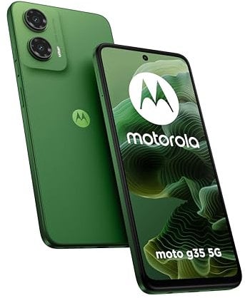 moto g35 5G (4/256GB, display 6.72 FHD+ 120Hz, 50+8MP, 5000 mAh, selfie 16MP, ricarica 18W, NFC, Android 14 stock, cover protettiva inclusa), Leaf Green