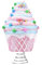 Dessert Weihnachtsbaumspitze, Pastell Weihnachtsschmuck, rosa Cupcake Baumspitze, Süßigkeiten, Donut, Süßigkeiten, Weihnachtsdekorationen für Weihnachten, Neujahr, Geburtstag, Party-Dekoration (Bunt)