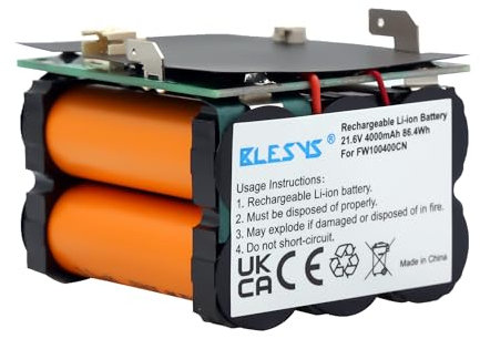 BLESYS Batterie pour Tineco Floor One S5 Pro 2, S5 Smart Aspirateur (21,6V 86,4Wh) FW100400CN