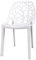 Generisch 4er Set Kunststoffstuhl Luna Weiß MODERN für Garten, Wohnzimmer, Balkon