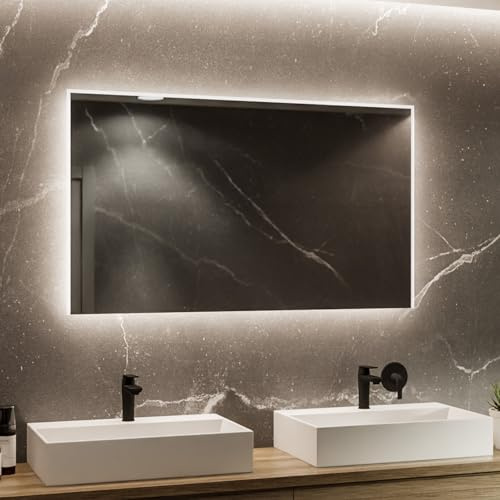 Spiegeldirekt, LED Lichtspiegel nach Maß, individuell konfigurierbar, Badspiegel, SNM LS-0006