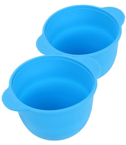 Gatuida Silicone Wax Pot Liner Wax Melt Bowl 2pcs 300ml Reusable Non-stick Replacement for Hair Removal in Blue