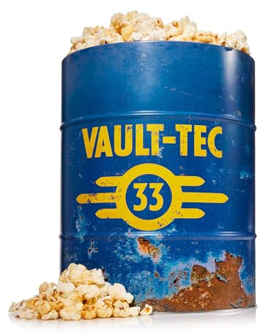 Numskull Exklusive Fallout TV Popcorn-Eimer – Offizieller Sammler-Snackbehälter aus der Fallout-Serie – Aufbewahrungseimer im Vault-Stil für Snacks, Deko & Fans