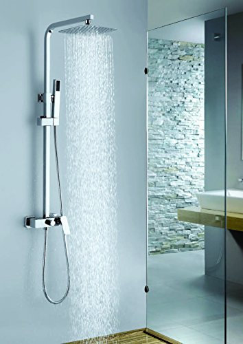 GRIFO BARRA DUCHA IMEX - SERIE BREMEN, BDB006, Cromado (Plateado)