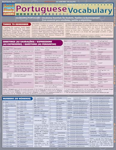 Portuguese Vocabulary Reference Guide (Quick Study Academic)