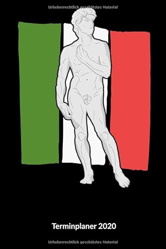 Terminplaner 2020: Italien Notizbuch mit Statue und italienischer Handgeste, Kalender 2020 - Wochenkalender 2020 - Wochenplanner 2020 6x9.