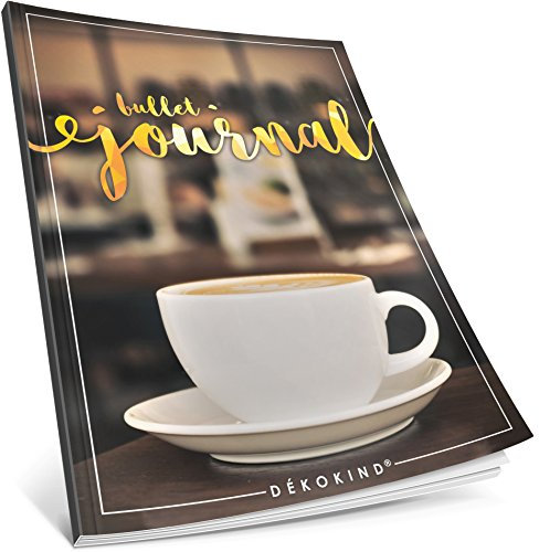 Dékokind® Bullet Journal: Ca. A4-Format • 100 Seiten, Punktraster Notizbuch mit Register • Dotted Grid Notebook, Punktkariertes Papier, Zeichenbuch • ArtNr. 39 Cozy Coffee • Vintage Softcover