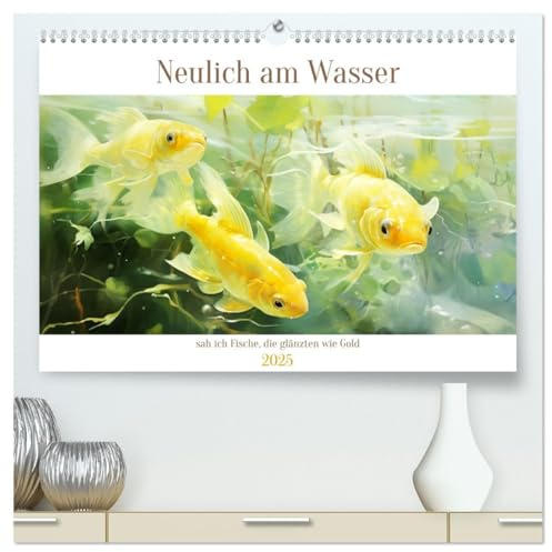 Neulich am Wasser (hochwertiger Premium Wandkalender 2025 DIN A2 quer), Kunstdruck in Hochglanz