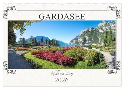 Gardasee - Idylle am Lago 2026 (Wandkalender 2026 DIN A2 quer), CALVENDO Monatskalender: Idyllische Landschaftsimpressionen - nördlicher Gardasee, romantisch umrahmt (CALVENDO Orte)
