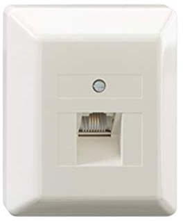 Rutenbeck 13010105 – Steckdose Telefon Oberfläche IAE/UAE 1 Ausgang 4 polig 4 Borne weiß elfenbein