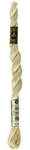 DMC 115 5-739 Pearl Cotton Thread, Ultra Very Light Tan, Size 5