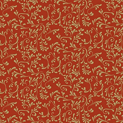 Heyda Heyda 204875530 Faltblätter (Roma) 20 x 20 cm Rot/Gold