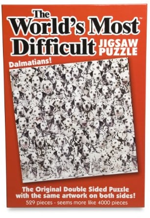 Paul Lamond Games Worlds Most Difficult Jigsaw Puzzle Dalmatians Age 12+, white and black