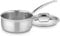 Cuisinart MCP19-16N Multiclad Pro Triple Ply 1.5-Quart Skillet, Stainless Steel, Saucepan w/Cover