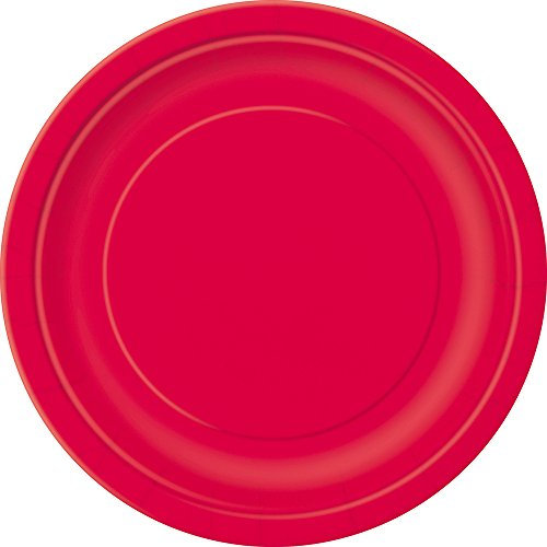 Unique 37685 Red Dinner Plates, 50ct, Paper