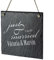 polar-effekt Aufhängeschild Schiefertafel Personalisiert mit Gravur - Türschild 20x20cm - Geschenkidee für Brautpaare und Familien zum Einzug oder Hochzeit - Motiv just Married Unendlichkeit