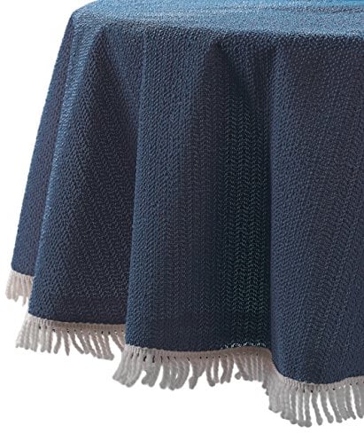 BEAUTEX Wetterfeste Garten Balkon Terrasse Camping Weichschaum Tischdecke, Größe + Farbe wählbar (eckig 130x180 cm, Dunkelblau)