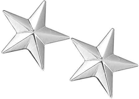 Sharplace Lot de 2 Broches Pins en Forme d'Etoiles, Pins de Col Motif Broche Métallique pour Accessoire de Costume des Hommes Femmes, argent